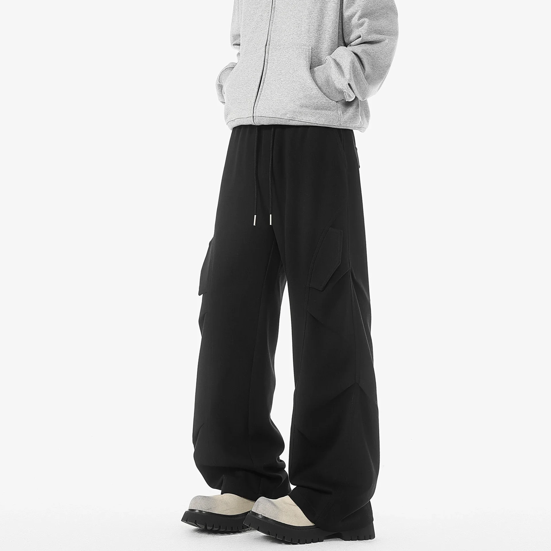 American Heavyweight Grey Pleated Sweatpants