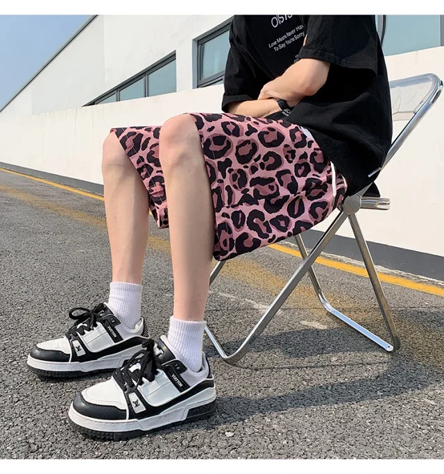 Men's Leopard Beach Shorts Detail