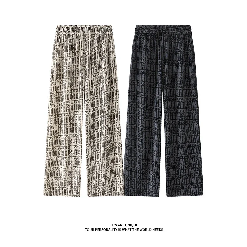 Men's Corduroy Straight Pant with Digital Print