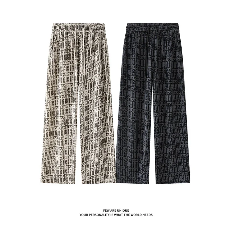 Men's Corduroy Straight Pant with Digital Print