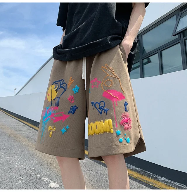 Men's Foam Print Sport Shorts Detail
