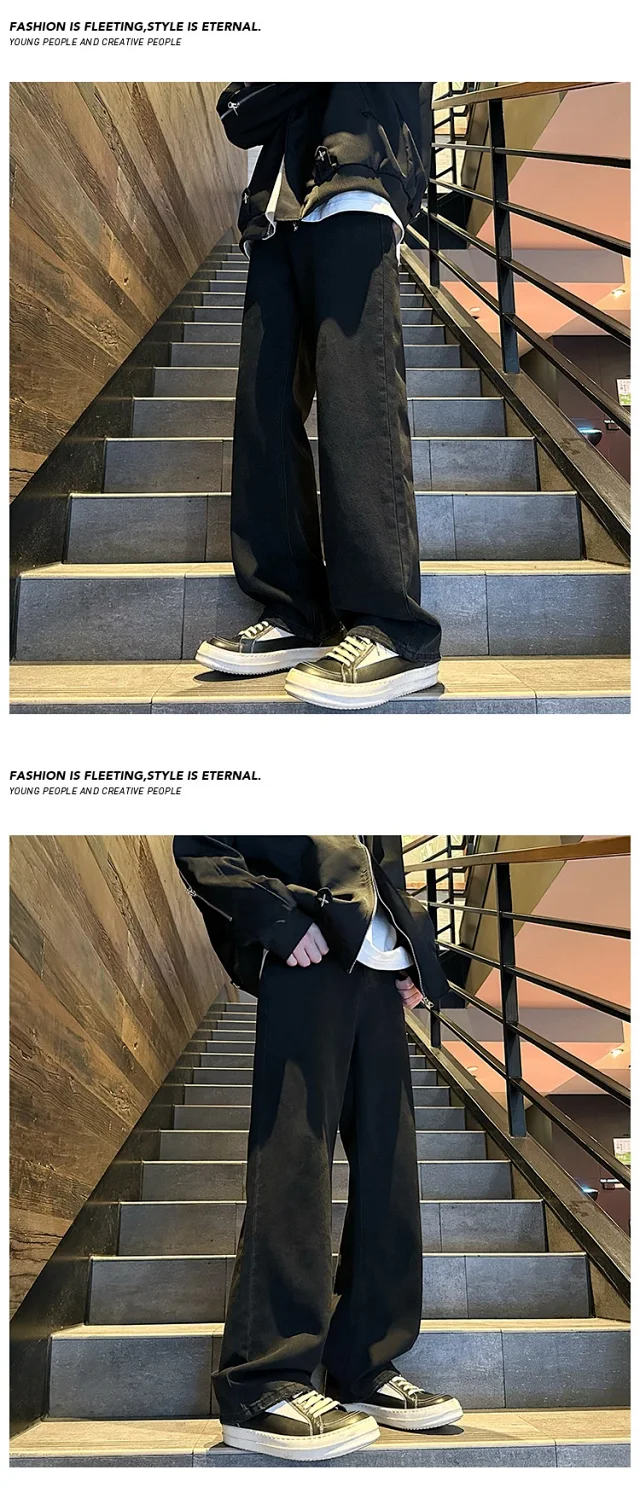 Vibe Men's Retro Blue Hiphop Pants Detail