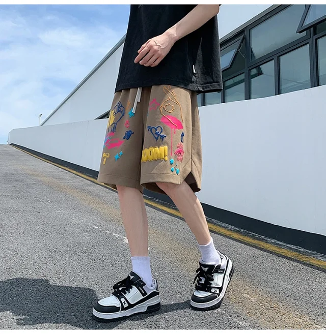 Men's Foam Print Sport Shorts Detail