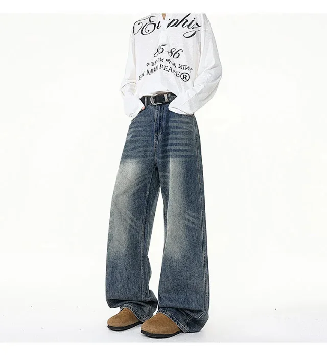 Men's Retro Long Jeans Detail