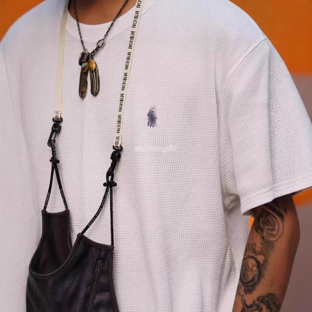 White Textured Short Sleeve T-Shirt