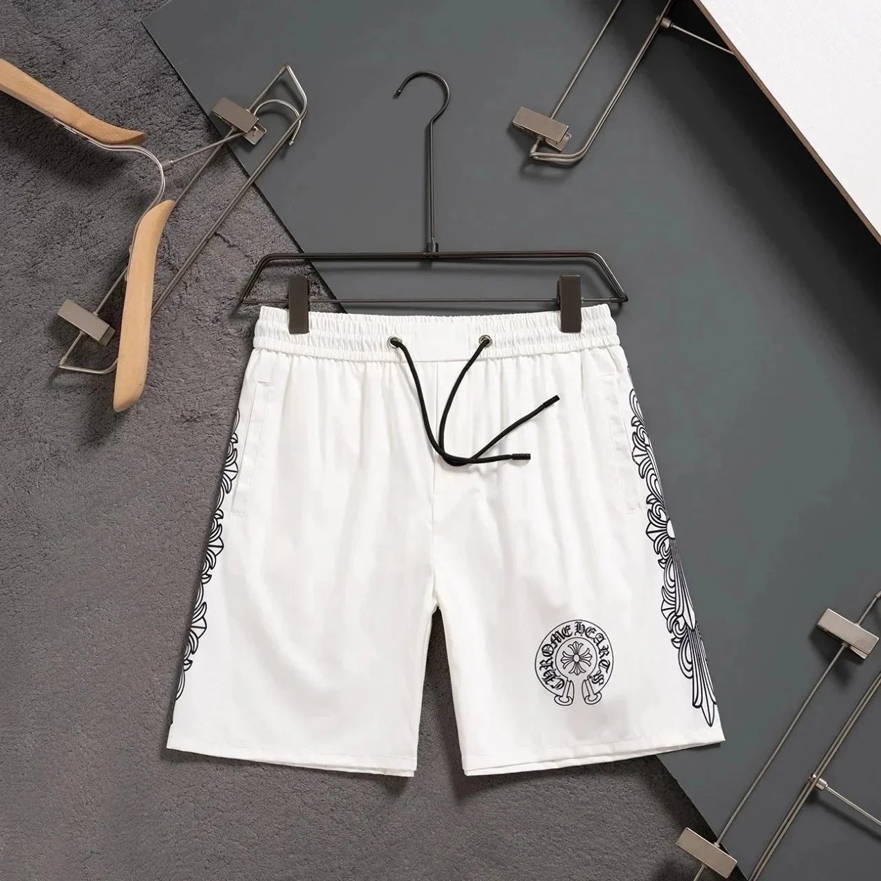 Chrome Hearts Shorts Drawstring with cross motif print — 04