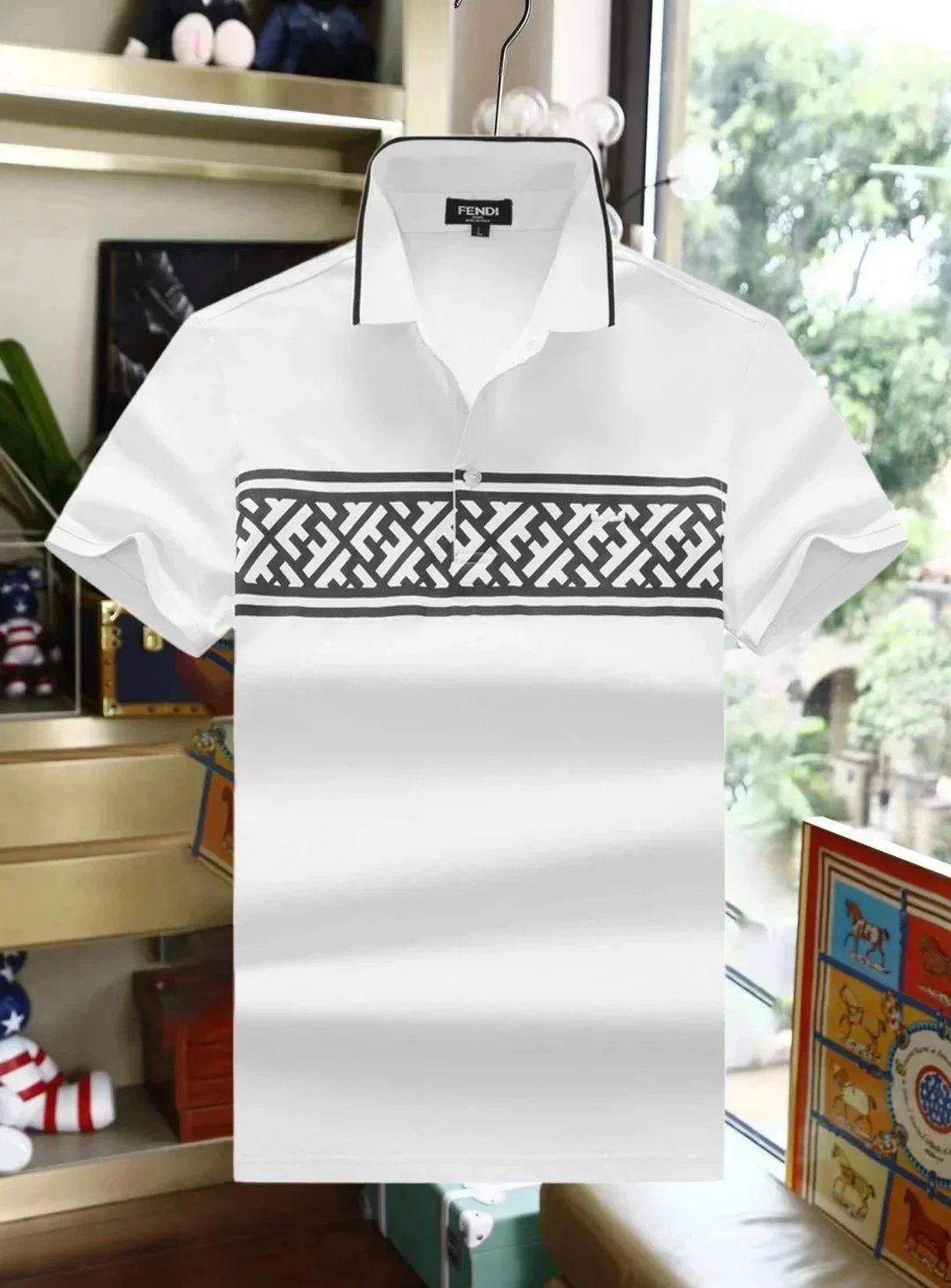 Fendi FF Logo Band Polo Shirt [4 styles]