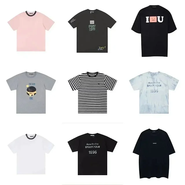 Acne Studios T-Shirts Assorted graphic and striped crew-neck styles product detail image 1