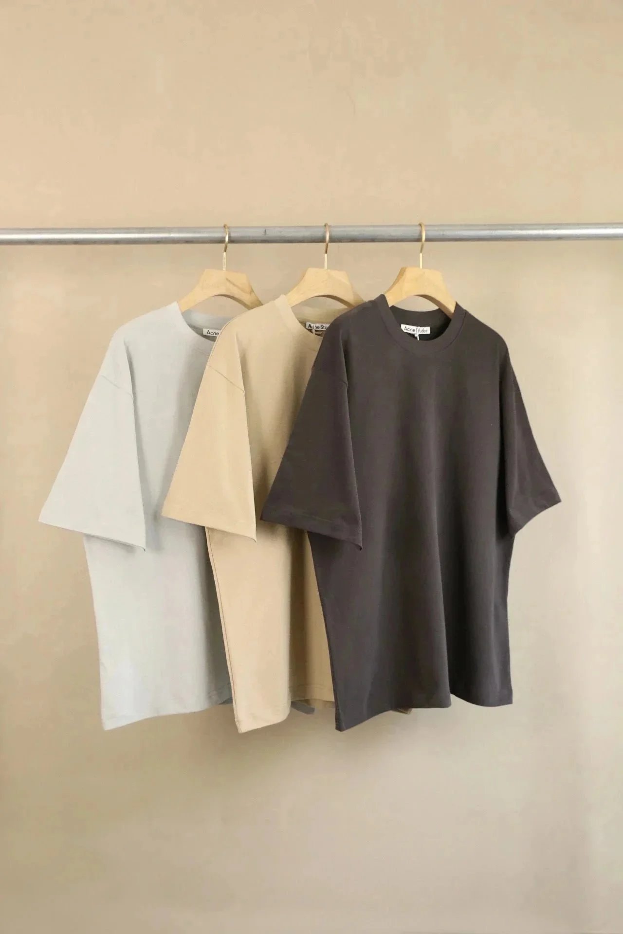 Acne Studios T-Shirts Face Patch Oversized T-Shirt image 3