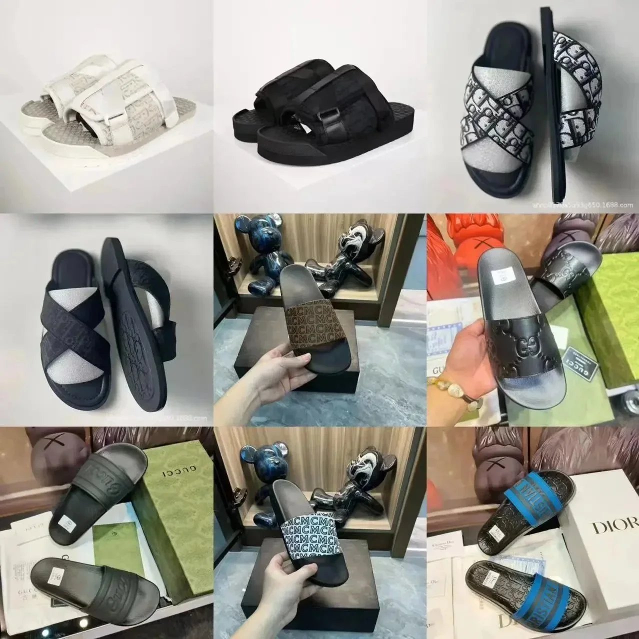 Dior B22 / Gucci GG Marmont / MCM Logo Slide Sandals [40 styles] listing image