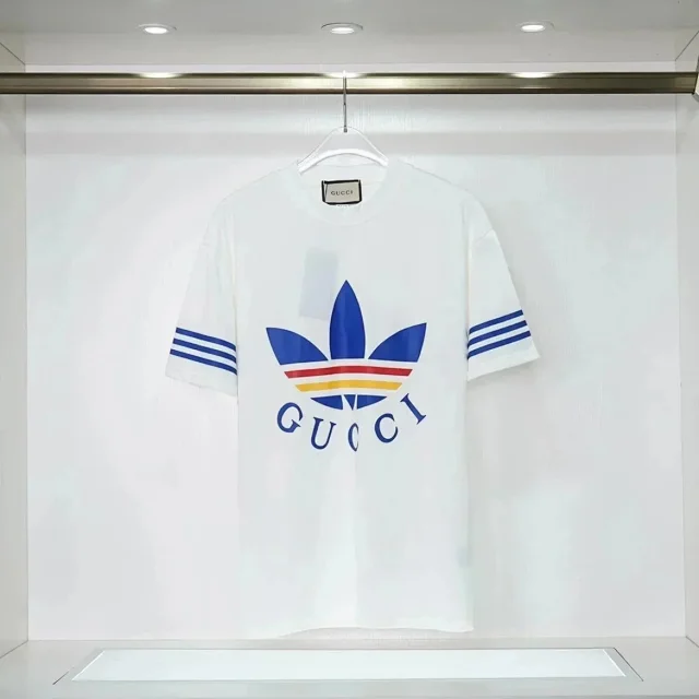 Gucci T-Shirts Logo Print Striped Sleeve product detail image 6