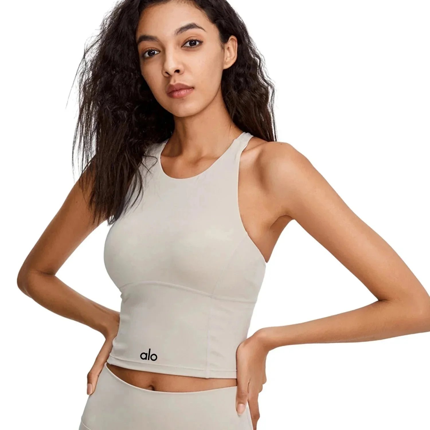 Alo Underwear Longline sports bra with racerback-style shoulder cut image 5