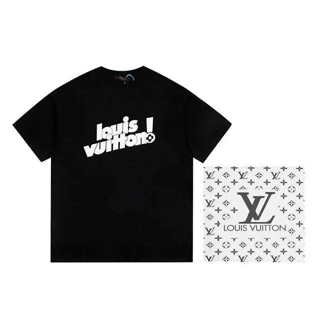 Louis Vuitton T-Shirts Short-Sleeve Logo Print product detail image 2