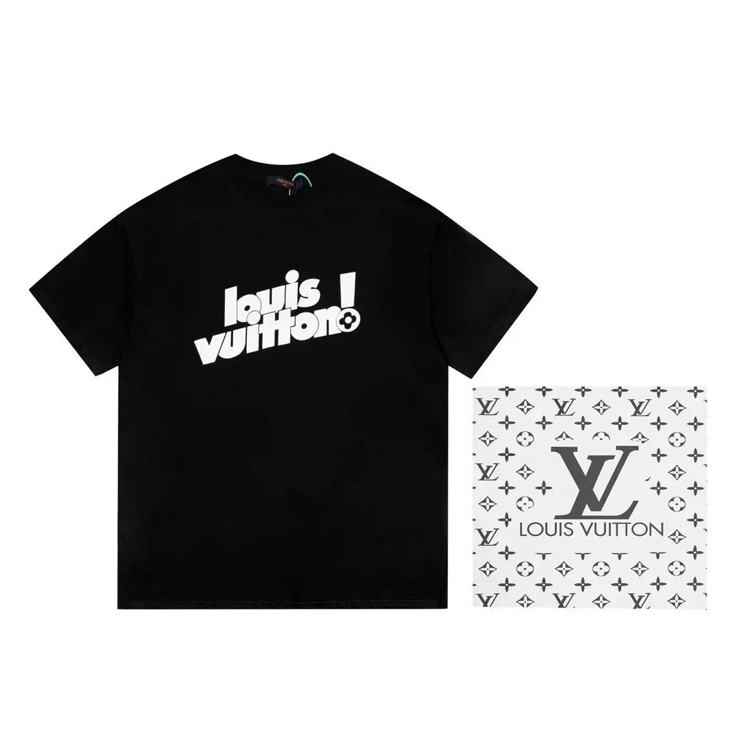 Louis Vuitton T-Shirts Short-Sleeve Logo Print — 2