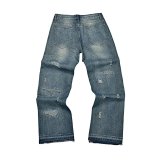 Distressed Wide-Leg Denim Jeans [6 styles]