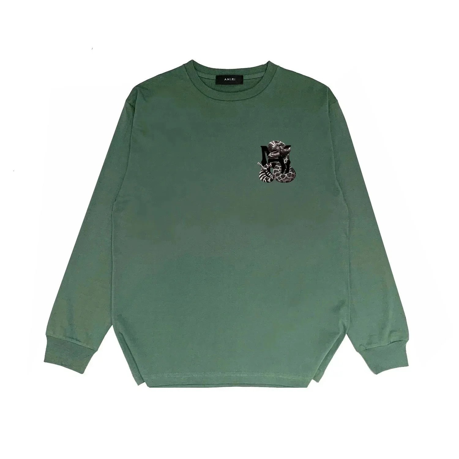 Amiri Snake-Embellished Long Sleeve Crewneck Sweatshirt [15 styles]
