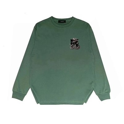 Amiri Snake-Embellished Long Sleeve Crewneck Sweatshirt [15 styles]