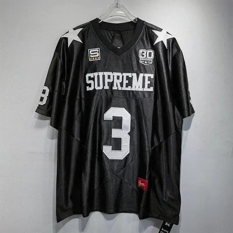Supreme Football Jerseys Number 3 Star Graphic Jersey image 5