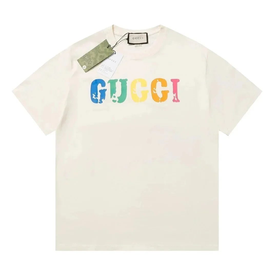 Gucci T-Shirts Short-Sleeve Logo Graphic image 2