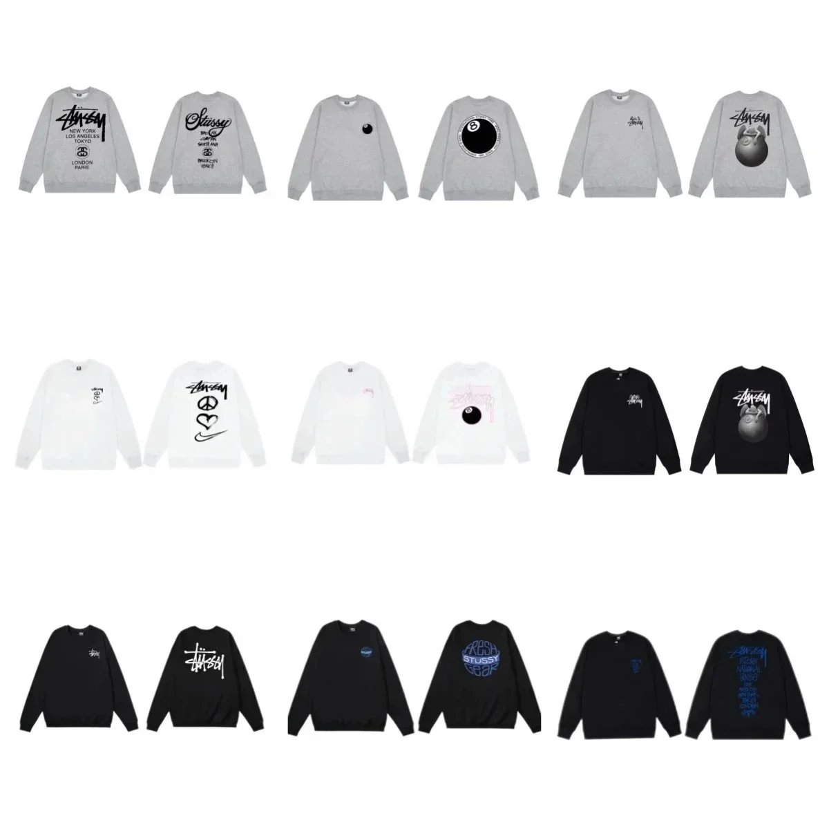Stussy Classic Crewneck Sweatshirts [37 styles]