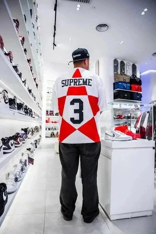 Supreme Football Jerseys Number 3 Star Graphic Jersey image 8