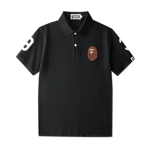 A Bathing Ape Shirts Short-Sleeve Polo Shirt with Head Patch product detail image 3