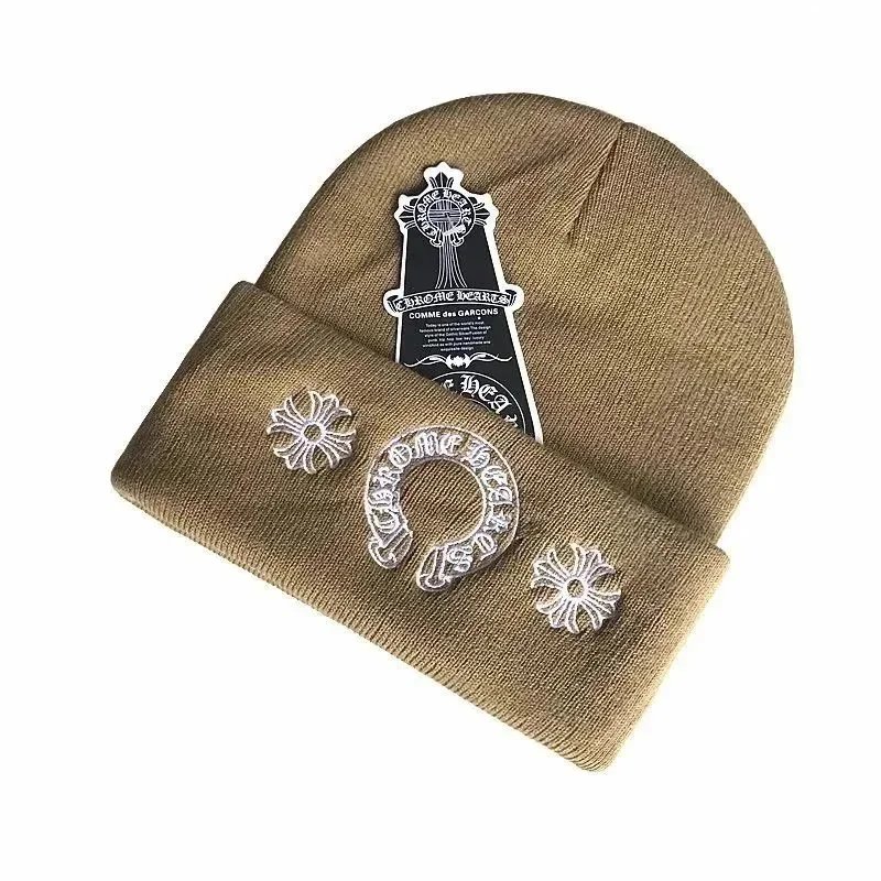 Chrome Hearts Hats Embroidered cross-motif beanie — 20