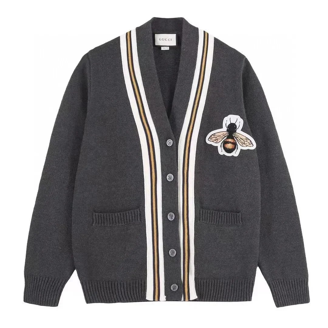 Gucci Knitwear Bee-patch striped cardigan image 2