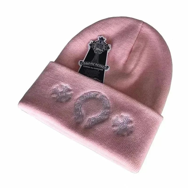 Chrome Hearts Hats Embroidered cross-motif beanie — 27