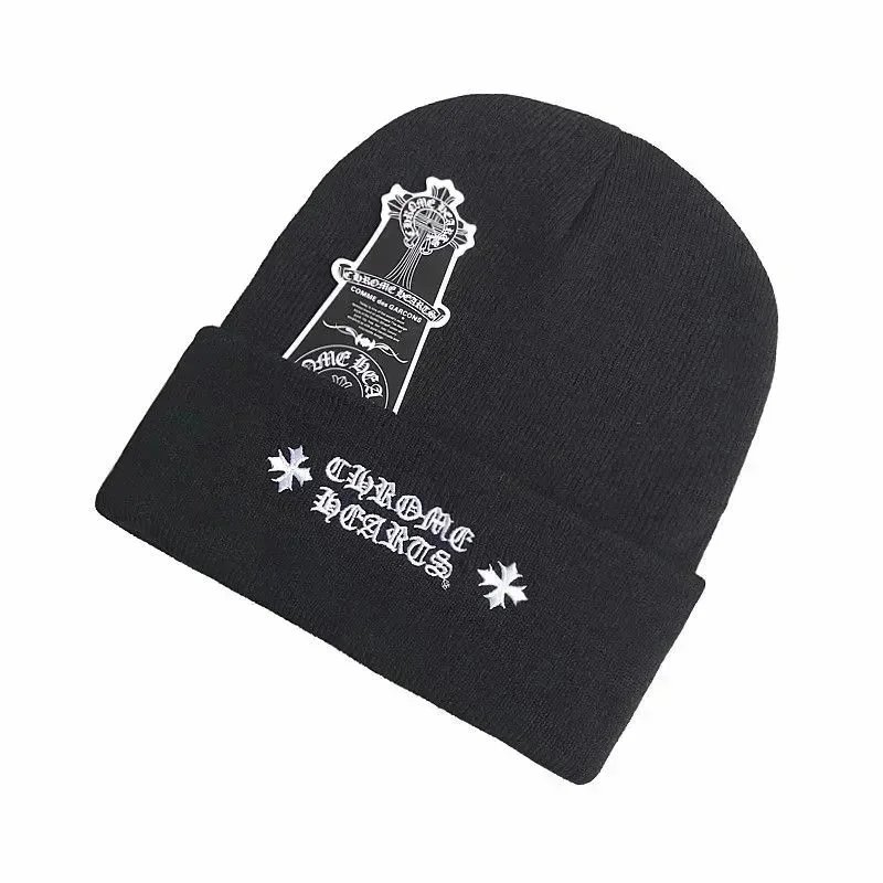Chrome Hearts Hats Embroidered cross-motif beanie — 15