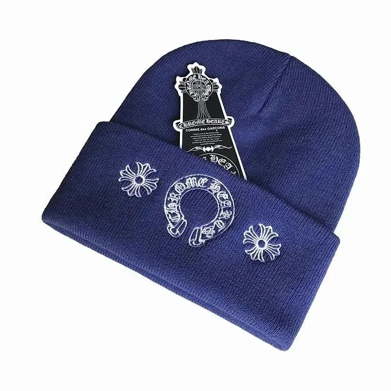 Chrome Hearts Hats Embroidered cross-motif beanie — 19