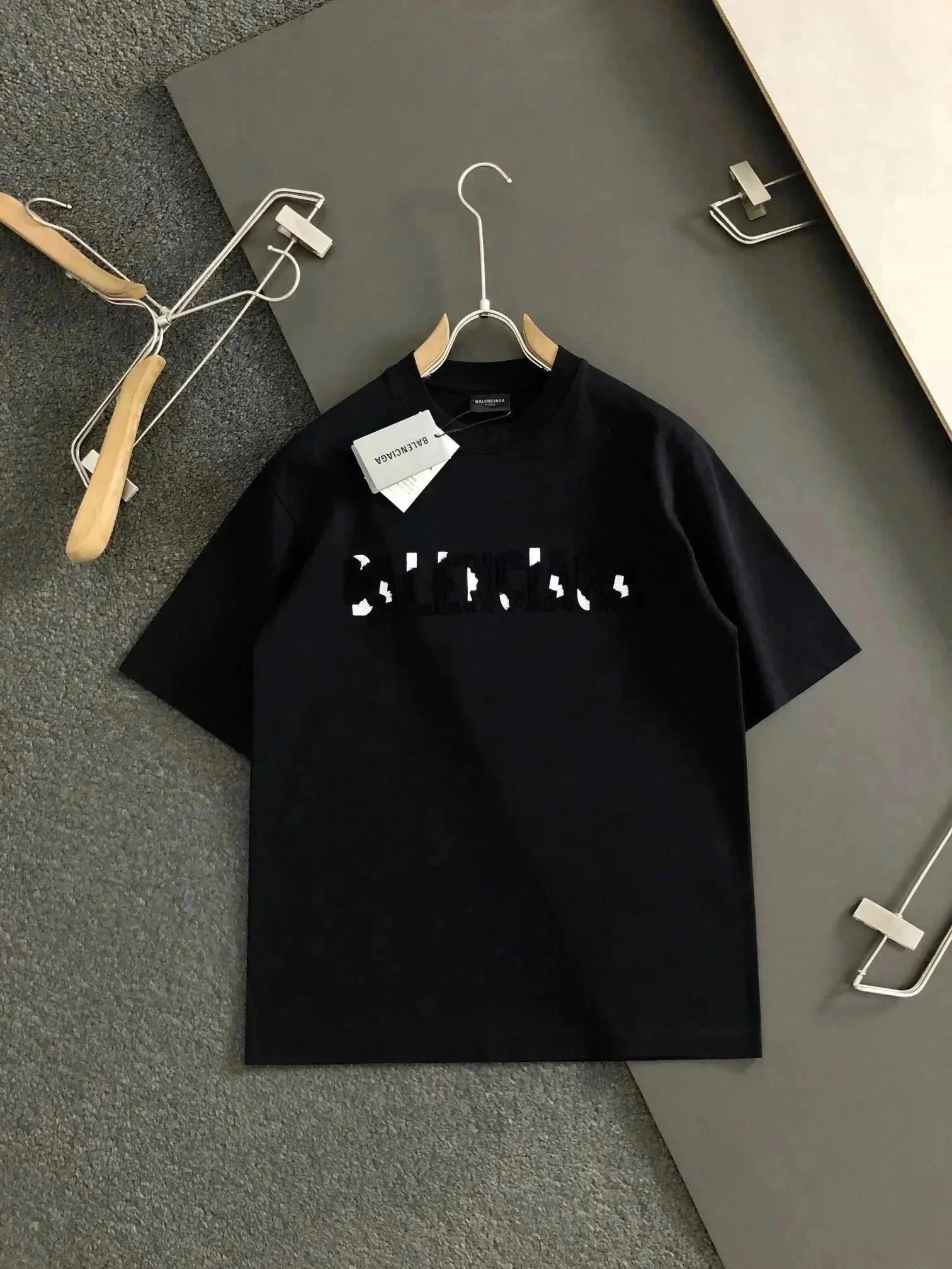 Balenciaga T-Shirts Short-Sleeve Logo Print — 27