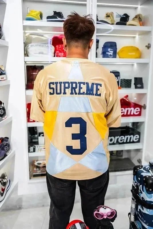 Supreme Football Jerseys Number 3 Star Graphic Jersey image 9