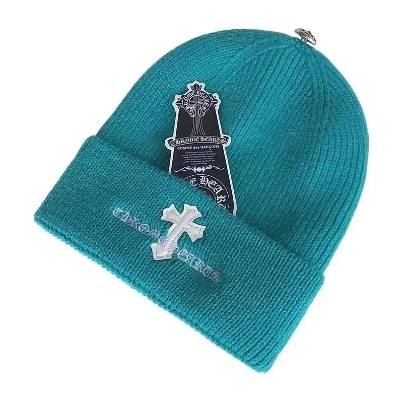 Chrome Hearts Hats Embroidered cross-motif beanie — 30