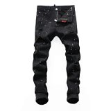 DSQUARED2 Paint Splatter Distressed Black Denim Jeans [29 styles]