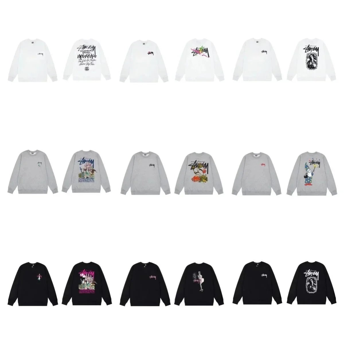 Stussy Classic Crewneck Sweatshirts [36 styles]