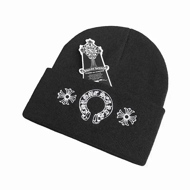 Chrome Hearts Hats Embroidered cross-motif beanie product detail image 2