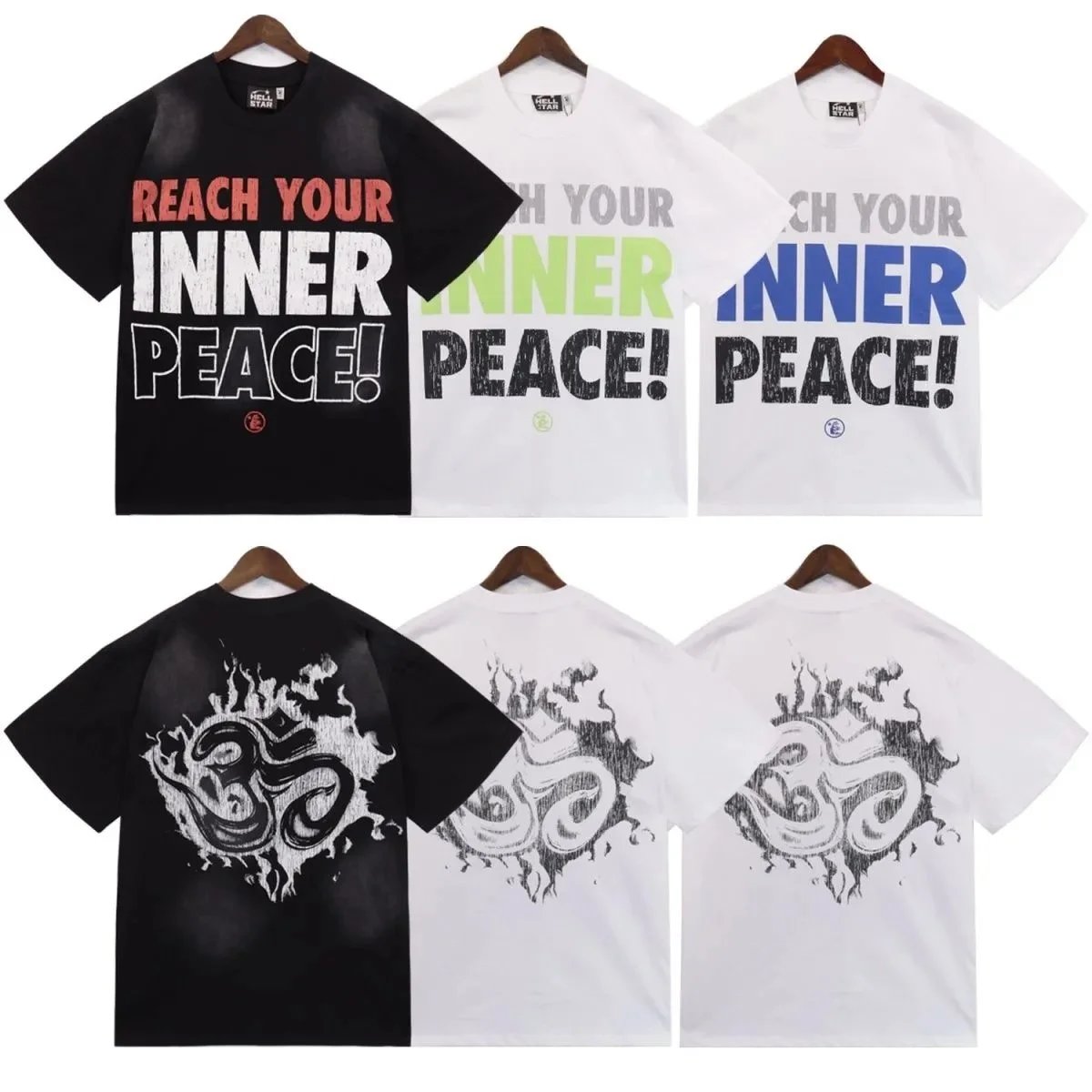 Hell Star 'Reach Your Inner Peace' Graphic T-Shirt [3 styles] listing image