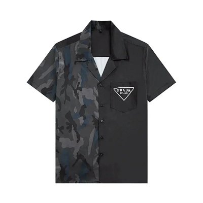 Prada Camouflage-Panelled Short-Sleeve Shirt [35 styles]