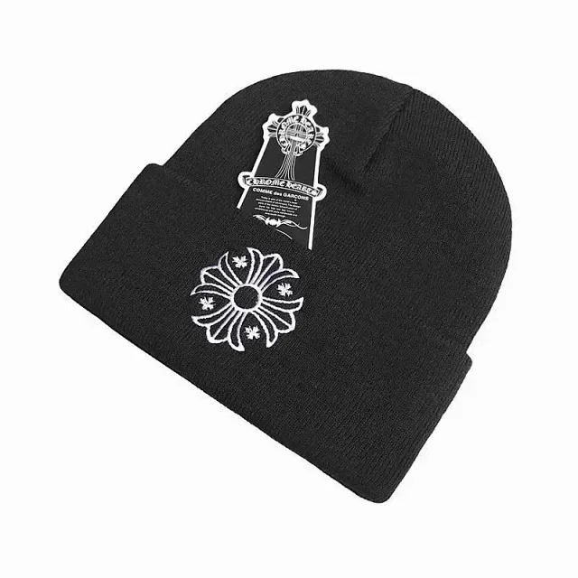 Chrome Hearts Hats Embroidered cross-motif beanie product detail image 4