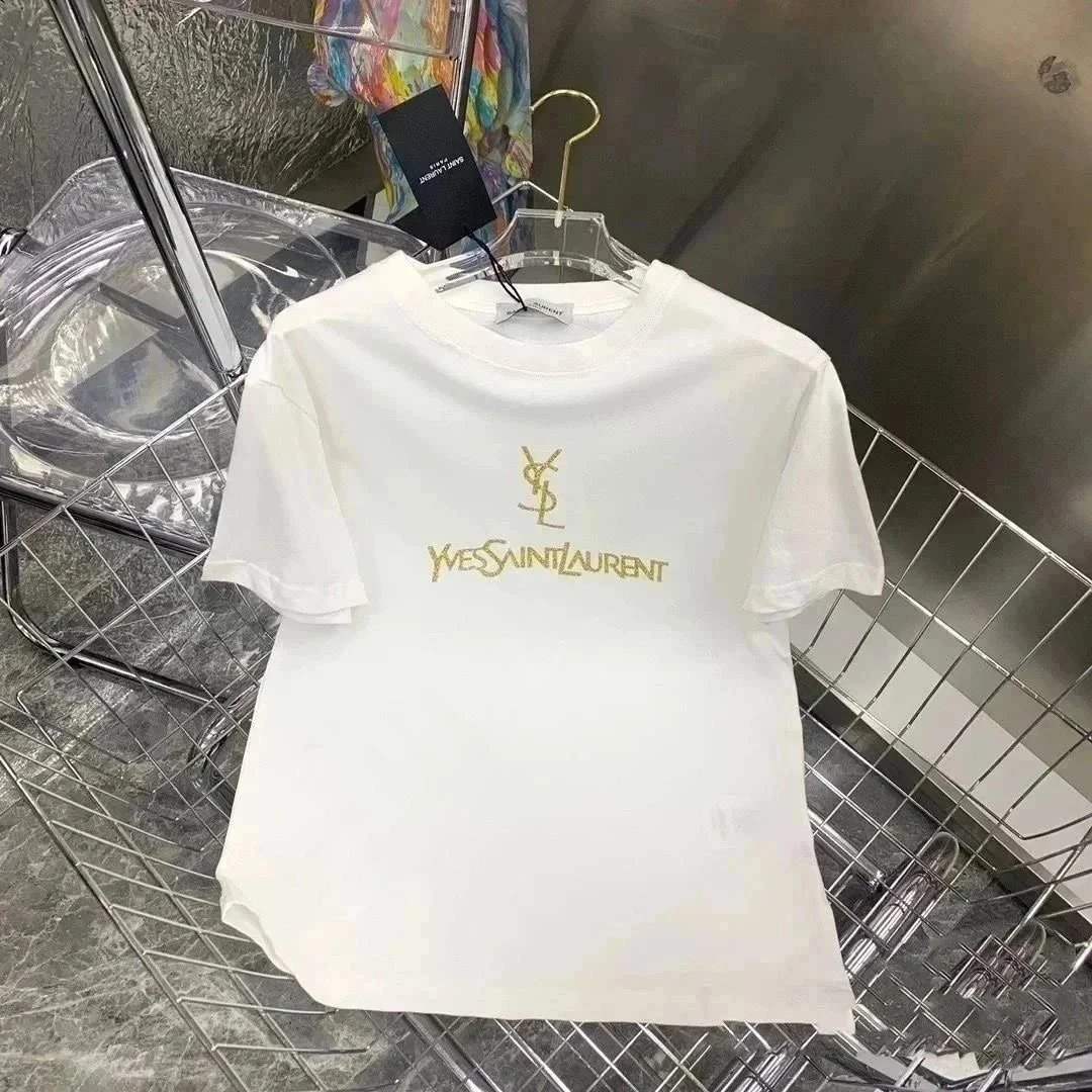 Saint Laurent T-Shirts YSL Logo Crew-Neck T-Shirt image 2