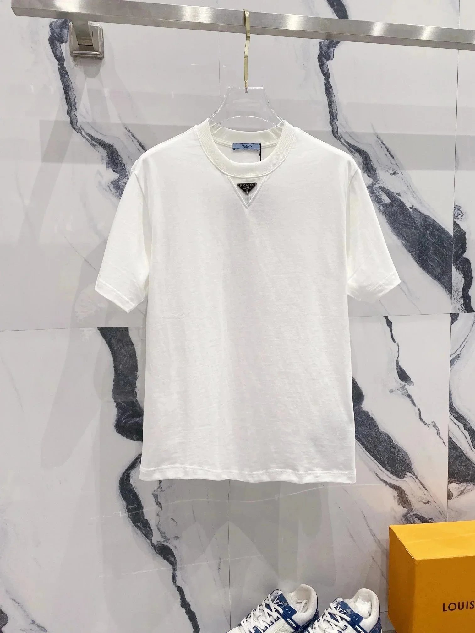 Prada T-Shirts Short-Sleeve Logo T-Shirt — 6