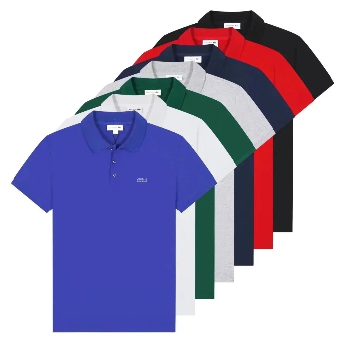 Lacoste Shirts Short-sleeve polo shirt with crocodile chest patch image 2