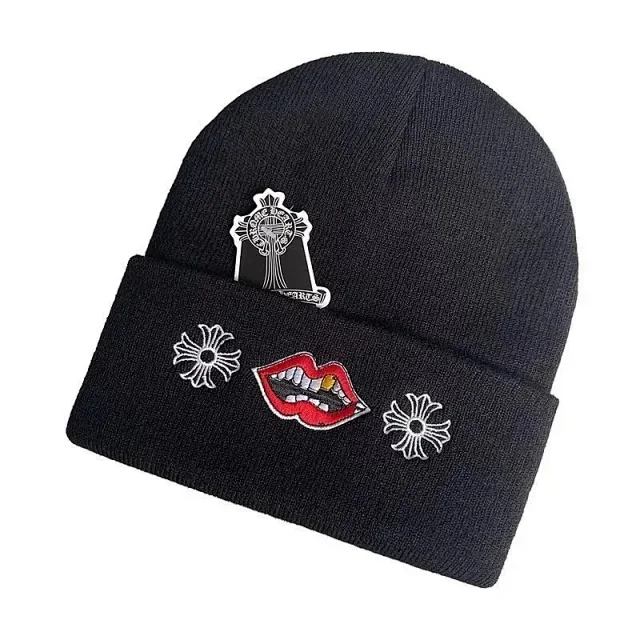 Chrome Hearts Hats Embroidered cross-motif beanie product detail image 34