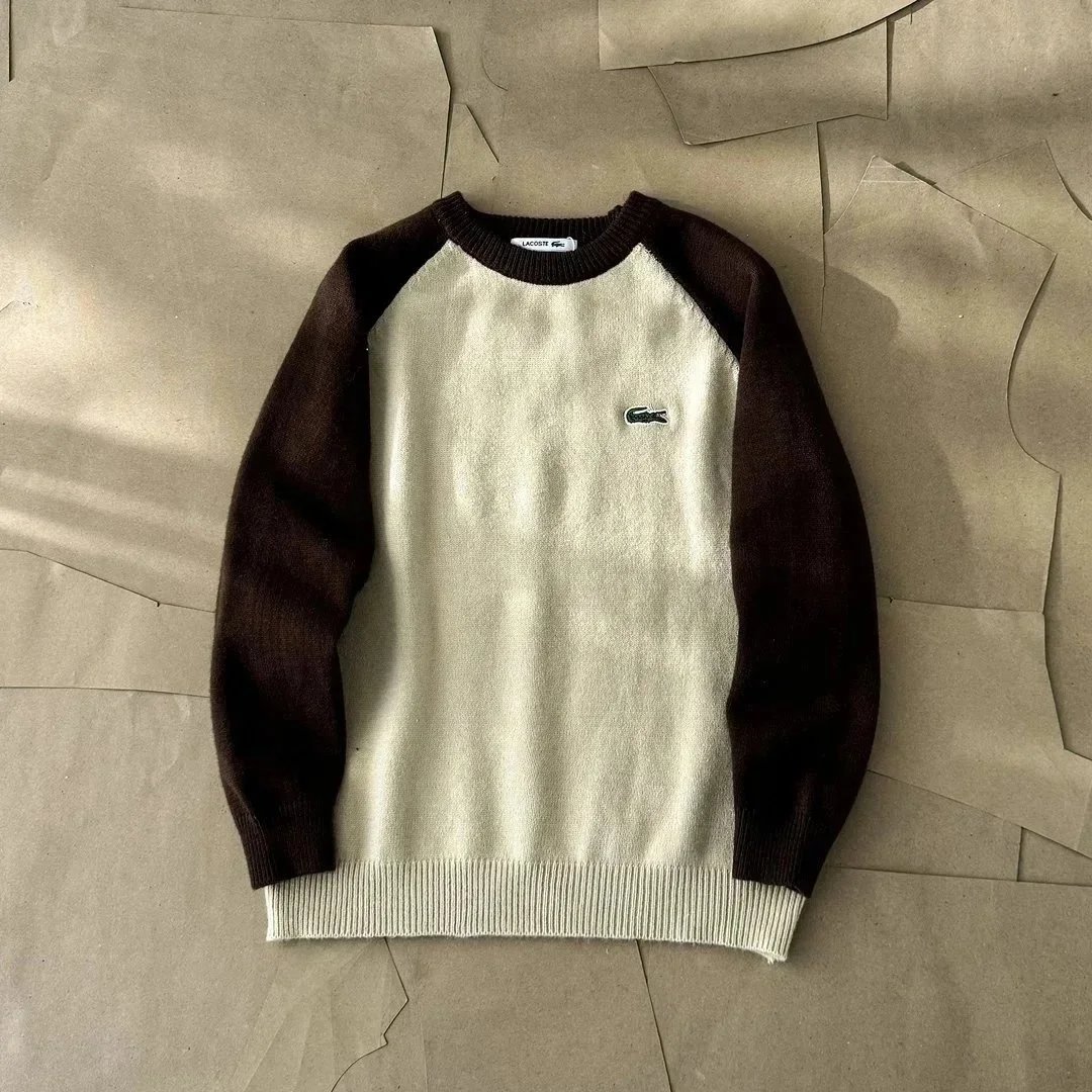 Lacoste Knitwear Crewneck crocodile-logo sweater — 38