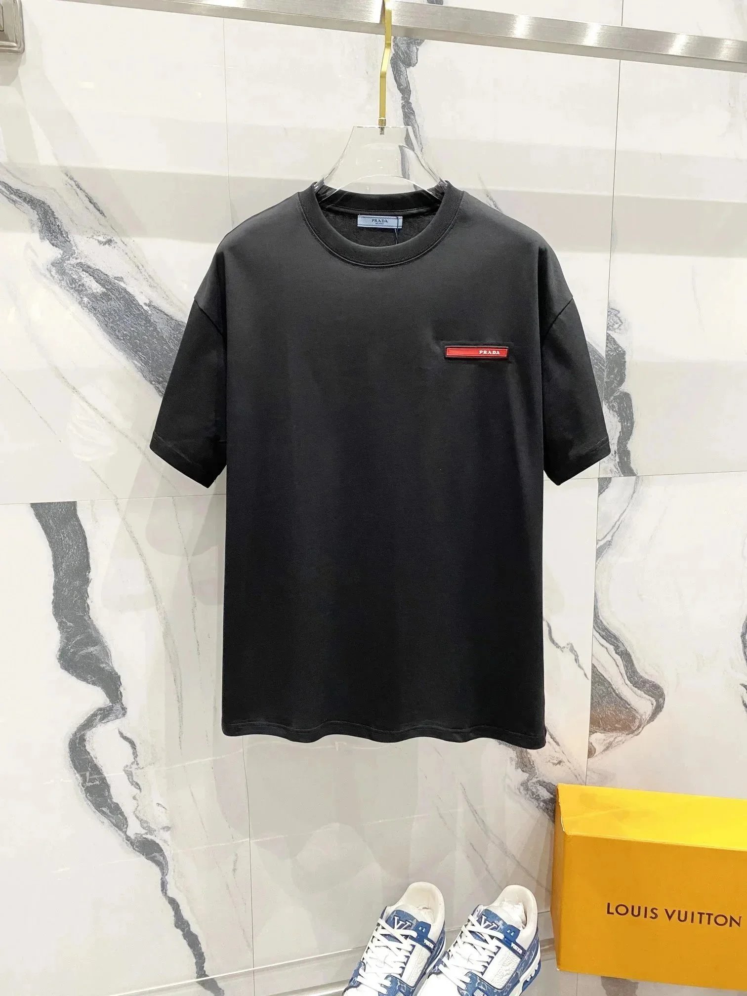 Prada T-Shirts Short-Sleeve Logo T-Shirt image 8