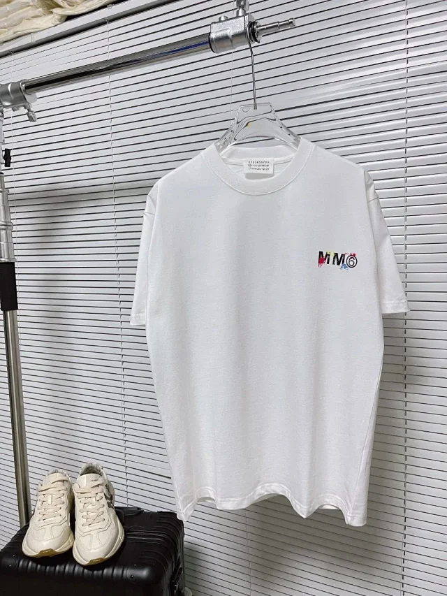 MM6 Maison Margiela T-Shirts Numbered logo print short-sleeve T-shirt product detail image 14