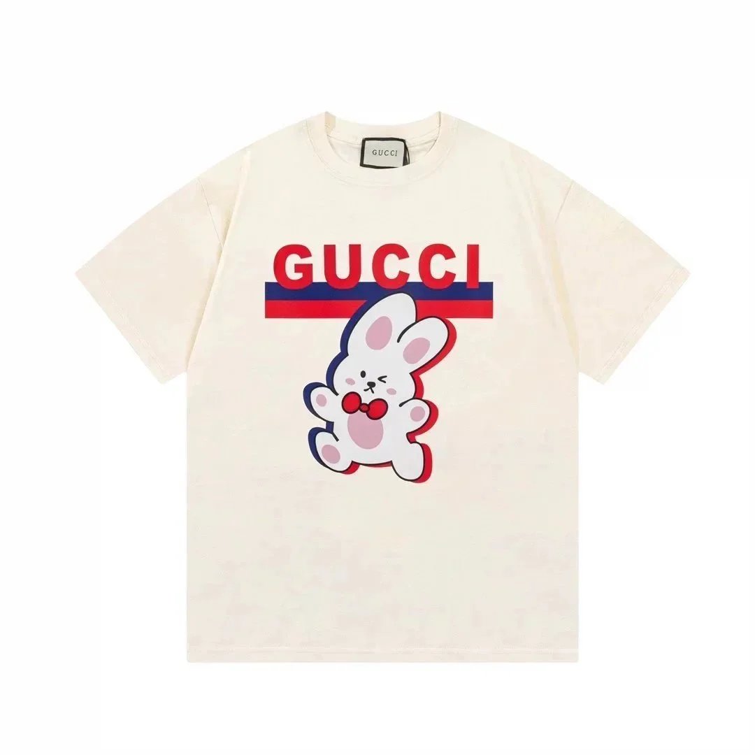 Gucci T-Shirts Short-Sleeve Logo Graphic image 3