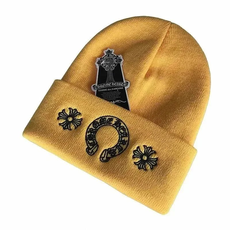 Chrome Hearts Hats Embroidered cross-motif beanie — 26