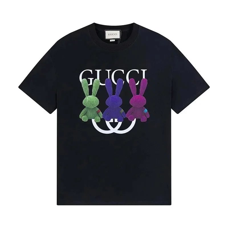 Gucci T-Shirts Short-Sleeve Logo Graphic image 2
